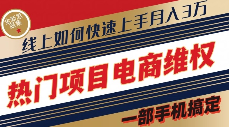 热门项目电商**全新思路集，一部手机搞定【仅揭秘】