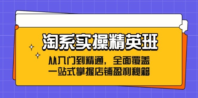 图片[1]-淘系实操精英班：从入门到精通，全面覆盖，一站式掌握店铺盈利秘籍-中创网_分享中创网创业资讯_最新网络项目资源